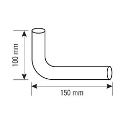 10 mm - Radiator Connector Bend - Polyfit - White