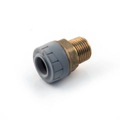 Polyplumb BSP Taper Male Adaptor - 10mm x 1/4" DZR