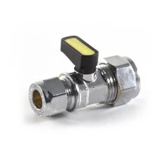 Mini Gas Ball Valve - 10mm x 8mm Compression