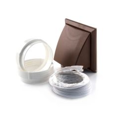 Cooker Hood Hose Kit - 100mm dia. x 1m Brown Cowl