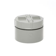 Soil & Vent Access Cap Screwed/Socket Tail 110mm Grey