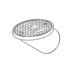 Drain Rodding Eye Terminal 45° - 110mm Oval Aluminium