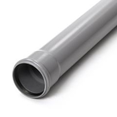 Soil Pipe Single Socket - 110mm x 2.5m Grey