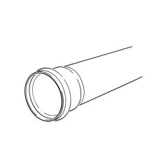 Soil Pipe Single Socket - 110mm x 2m Grey