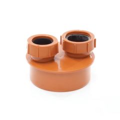 Waste Pipe Adaptor - 110mm x 32mm & 40mm Double Mixed