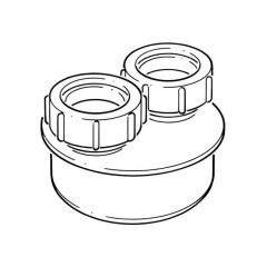 Waste Pipe Adaptor - 110mm x 32mm & 40mm Double Mixed