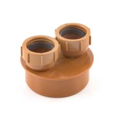 Waste Pipe Adaptor - 110mm x 40mm & 40mm Double Equal