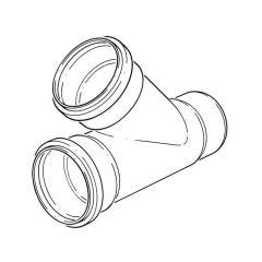 Double Socket Equal Junction - 110mm x 45°