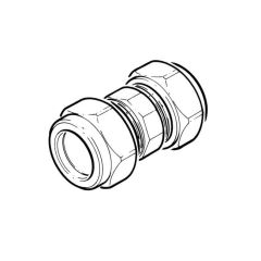 Straight Coupler DZR Compression - 12mm 