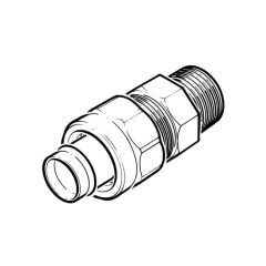 Solder Ring Straight Union Connector 12mm x 3/8" BSP TM