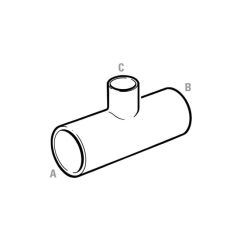 End Feed Reducing Tee - 14mm x 14mm x 12mm