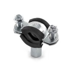 Rubber Lined Mild Steel Zinc Plated Clip - 15 to 19mm