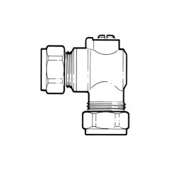 Angled Isolating Valve 90° - 15mm