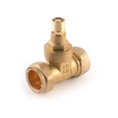 Lockshield Gate Valve - 15mm Compression Brass