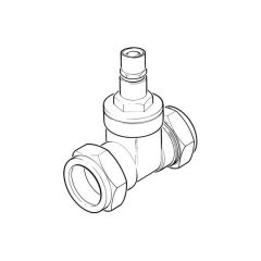 Lockshield Gate Valve - 15mm Compression Brass