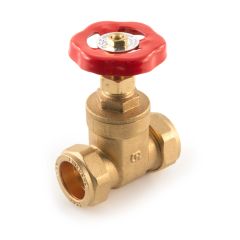 Wheelhead Gate Valve - 15mm Compression DZR BS 5154