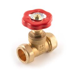 Wheelhead Gate Valve - 15mm Compression Brass