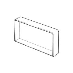 End Cap for Double Pipe Clip Cover - 15mm, White