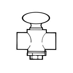 Rigid Fan Gas Cock - 15mm End Feed Capillary