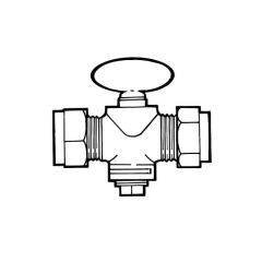 Rigid Fan Gas Cock - 15mm Compression