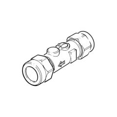 Straight Single Check Isolating Valve Str 15mm Brass