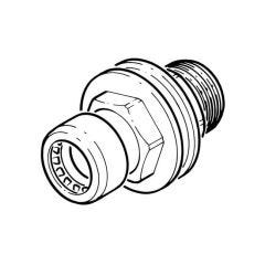 Tectite Push-fit Straight Tank Connector 15mm x 1/2"