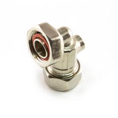 Chrome Angled Service Isolation Valve 15mm x 1/2"