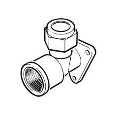 Wallplate Elbow DZR   Compression - 15mm x 1/2" BSP F
