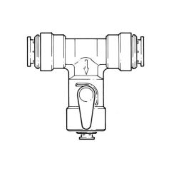 JG Speedfit Push-fit Angle Stop Valve - 15mm x 1/4"