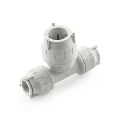 15 mm x 15 mm x 22 mm - Two Ends Reducing Tee - Polyfit - White