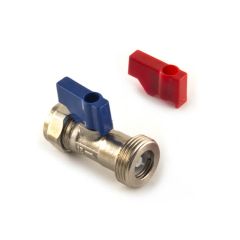 Washing Machine Tap with Check Valve - 15mm x 3/4"