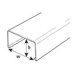 Double Pipe Cover - 15mm x 2.5m, White