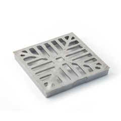 Square Hopper Drain Grid - 150mm (6") Aluminium