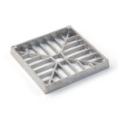 Square Hopper Drain Grid - 150mm (6") Aluminium