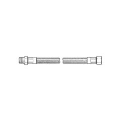 Flexible Oil Line - 1/4" BSP M x BSP F Swivel, 450mm