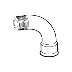 Short Turn Equal Bend 90° - 1" BSP M x F Black
