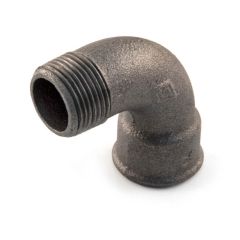 Short Turn Equal Bend 90° - 1" BSP M x F Black