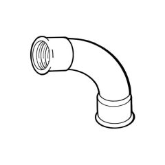 Short Turn Equal Bend 90° - 1" F Black