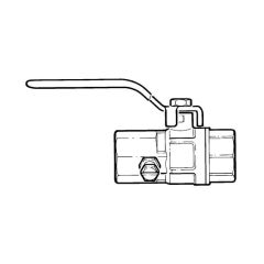 Gas Lever Ball Valve with Test Point - 1" BSP TF