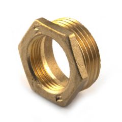 Brass Threaded Hexagon Bush 1" BSP TM x 3/4" BSP PF