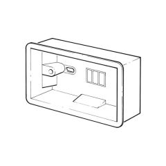 Dry Lining Flush Fit Pattress Box 2 Gang, 35mm Deep