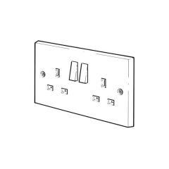 Switched Socket Outlet - 13A, 2 Gang