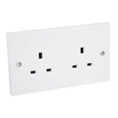 Unswitched Socket Outlet - 13A, 2 Gang