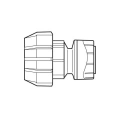 Polyplumb MDPE to Copper Adaptor - 20mm x 15mm