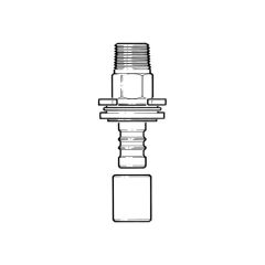 Above Ground Crimp Meter Box Adaptor - 20mm x 3/4"