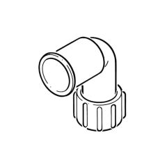 Solvent Weld Overflow Pipe Bent Adaptor - 21.5mm