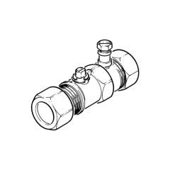 Gas Ball Valve - 22mm Compression Brass