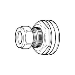 Essex Cylinder Flange 22mm Compression Outlet Brass 