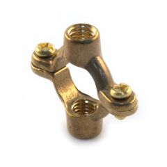 Munsen Double Ring Clip - 22mm Tapped M10 Brass