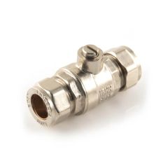 Full Bore Isolating Valve - 22mm Nickel Plated